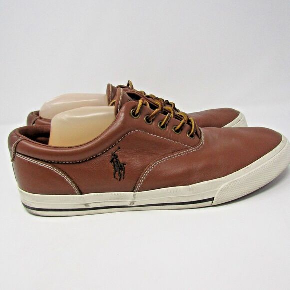 Polo Ralph Lauren Vaughn Leather Boat Shoes Men\'s Size 12 Brown 12D Loafers main image 9